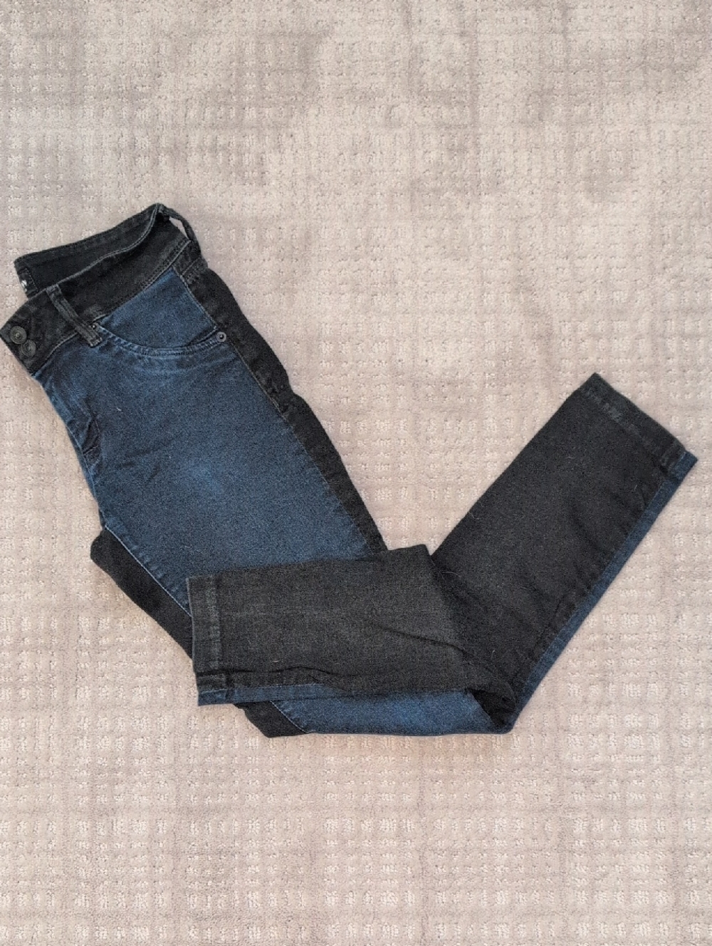Hudson Jeans Women’s Two-Tone Skinny Jeans - Black & Dark Blue